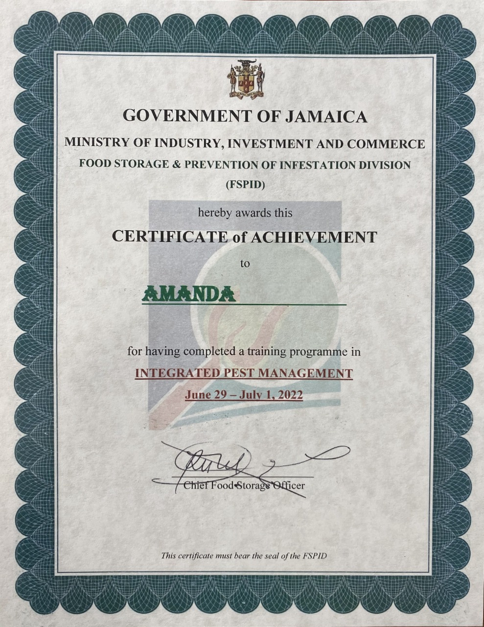 Pest Certification